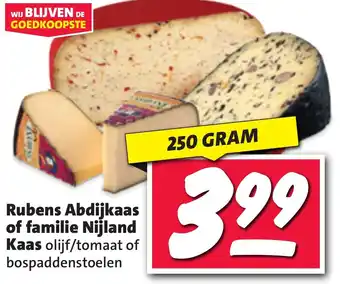 Nettorama Rubens Abdijkaas of familie Nijland Kaas 250g aanbieding