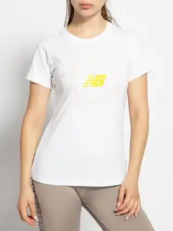 Dress For Less New balance t-shirt in wit voor dames aanbieding