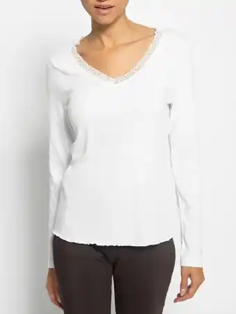 Dress For Less Sublevel longsleeve in wit voor dames aanbieding