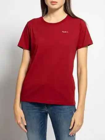 Dress For Less Pepe jeans t-shirt in rood voor dames aanbieding