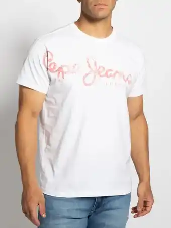 Dress For Less Pepe jeans t-shirt in wit voor heren aanbieding