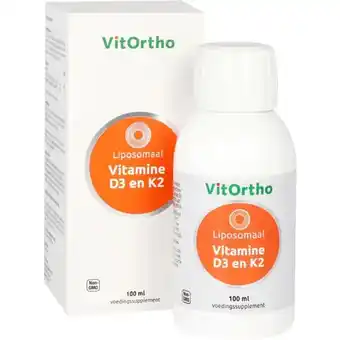 Drogist.nl Vitortho vitamine d3 en k2 liposomaal 100ml aanbieding