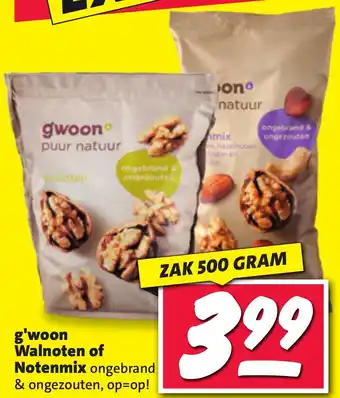 Nettorama g'woon Walnoten of Notenmix 500g aanbieding