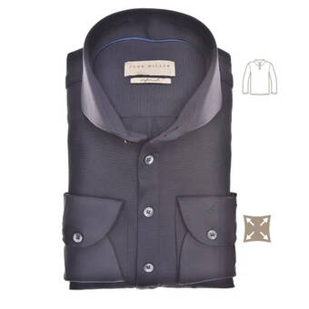 Duetz John miller polo shirt lange mouw hyperstretch pique uni - 40 - heren aanbieding