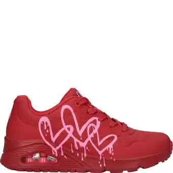 Durlinger Schoenen Skechers uno goldcrown dripping heart sneaker dames rood/roze aanbieding