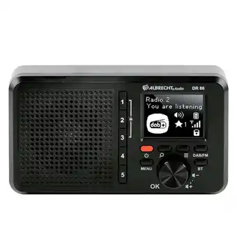 Expert Albrecht dr86 senior dab radio zwart aanbieding