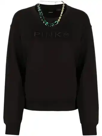 Farfetch Pinko sweater met ronde hals - zwart aanbieding