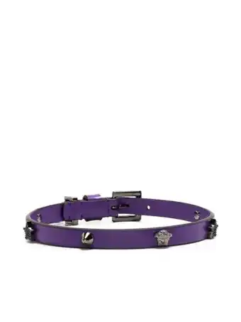 Farfetch Versace leren choker - paars aanbieding