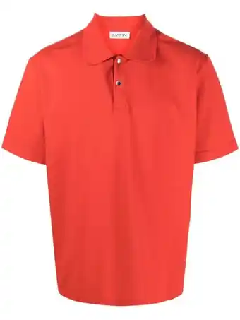 Farfetch Lanvin katoenen poloshirt - rood aanbieding