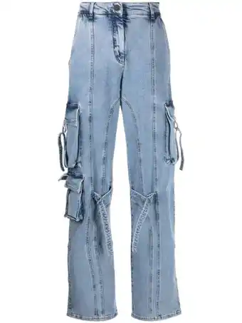 Farfetch Blumarine straight jeans - blauw aanbieding