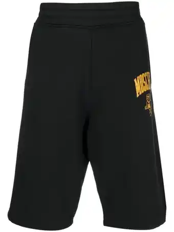 Farfetch Moschino trainingsbroek met logoprint - zwart aanbieding