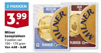 Hoogvliet Milner kaasplakken 150-175g aanbieding