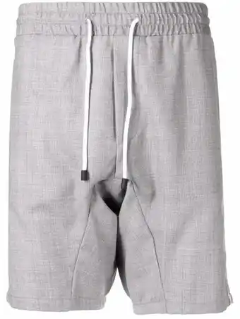 Farfetch Kiton shorts met trekkoordtaille - grijs aanbieding