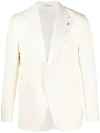 Farfetch Tagliatore blazer met enkele rij knopen - beige aanbieding