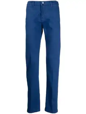 Farfetch Kiton straight chino - blauw aanbieding