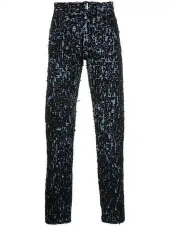 Farfetch Givenchy jeans met abstracte print - blauw aanbieding