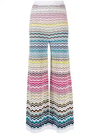 Farfetch Missoni broek met wijde pijpen - wit aanbieding