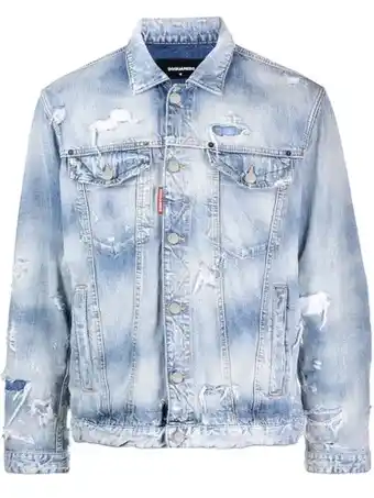 Farfetch Dsquared2 denim jack - blauw aanbieding