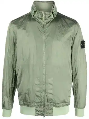 Farfetch Stone island jack met rits - groen aanbieding