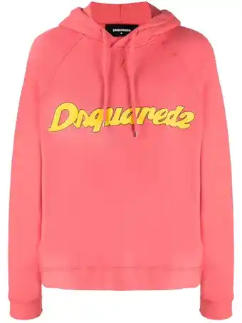 Farfetch Dsquared2 sweater met logoprint - roze aanbieding