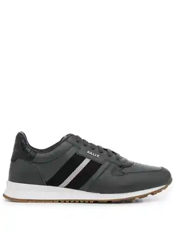 Farfetch Bally kriss leren sneakers - grijs aanbieding