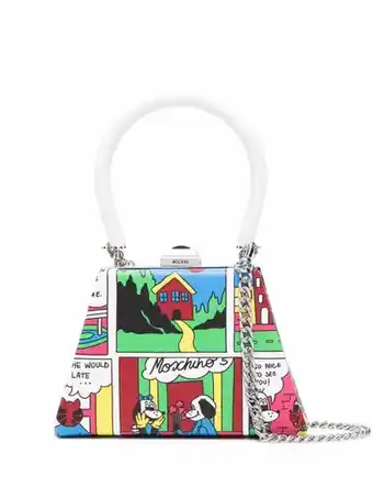 Farfetch Moschino shopper met print - roze aanbieding