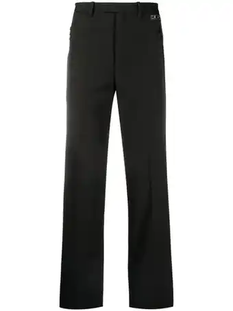 Farfetch Off-white pantalon met rits - zwart aanbieding