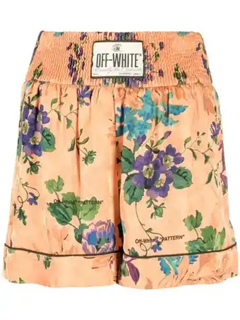 Farfetch Off-white shorts met bloemenprint - oranje aanbieding