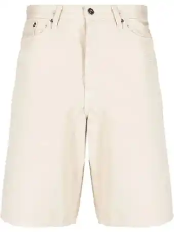 Farfetch Off-white canvas shorts - beige aanbieding