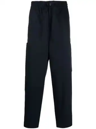 Farfetch Kenzo broek met logopatch - blauw aanbieding