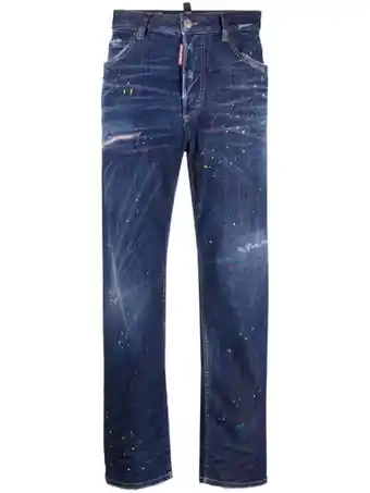 Farfetch Dsquared2 cropped jeans - blauw aanbieding