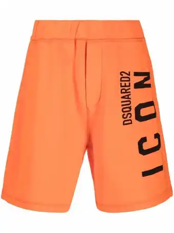 Farfetch Dsquared2 trainingsshorts met logo - oranje aanbieding