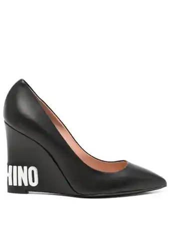 Farfetch Moschino pumps met sleehak - zwart aanbieding