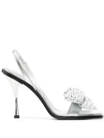 Farfetch Dsquared2 sandalen met vierkante neus - zilver aanbieding