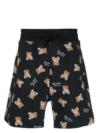 Farfetch Moschino katoenen shorts - zwart aanbieding