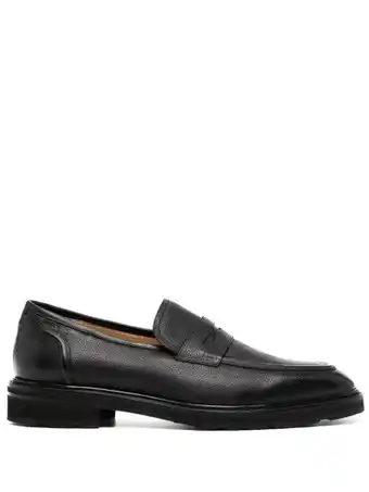 Farfetch Bally loafers met gekruiste bandjes - zwart aanbieding