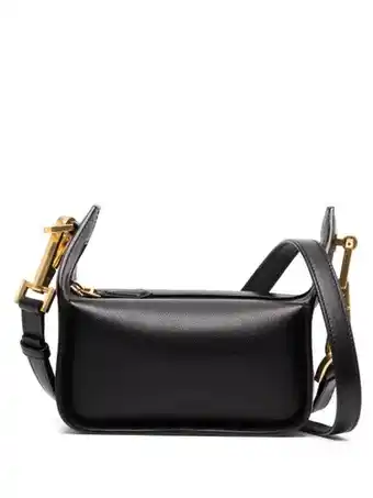 Farfetch Bally b-hook leren tas - zwart aanbieding