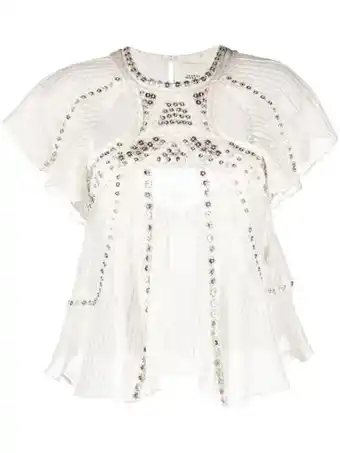 Farfetch Isabel marant uitgesneden blouse - wit aanbieding