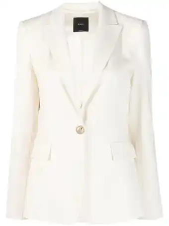 Farfetch Pinko blazer met enkele rij knopen - beige aanbieding