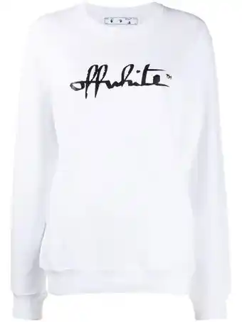 Farfetch Off-white trui met ronde hals - wit aanbieding