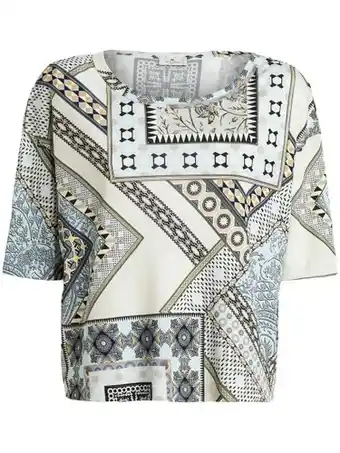 Farfetch Etro t-shirt met ronde hals - wit aanbieding