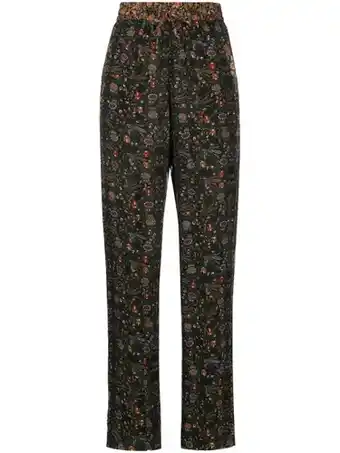 Farfetch Isabel marant broek met bloemenprint - zwart aanbieding