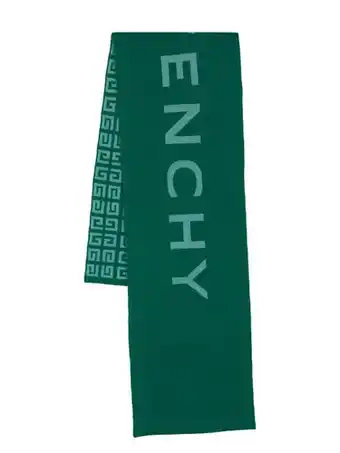 Farfetch Givenchy sjaal met intarsia logo - groen aanbieding