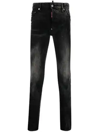 Farfetch Dsquared2 gerafelde jeans - grijs aanbieding