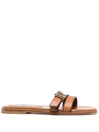 Farfetch Dsquared2 leren sandalen - beige aanbieding