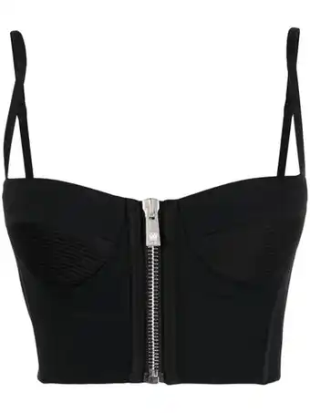 Farfetch Versace cropped tanktop - 1b000 black aanbieding