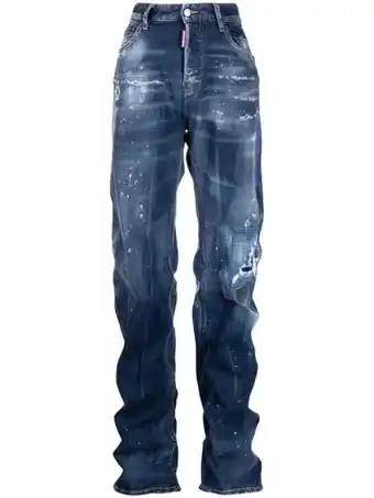 Farfetch Dsquared2 ruimvallende jeans - blauw aanbieding