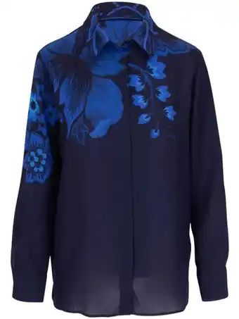 Farfetch Etro blouse met bloemenprint - blauw aanbieding