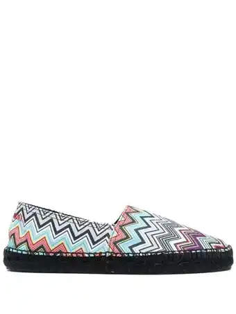 Farfetch Missoni espadrilles met zigzag-patroon - zwart aanbieding