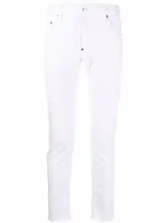 Farfetch Dsquared2 skinny jeans - wit aanbieding